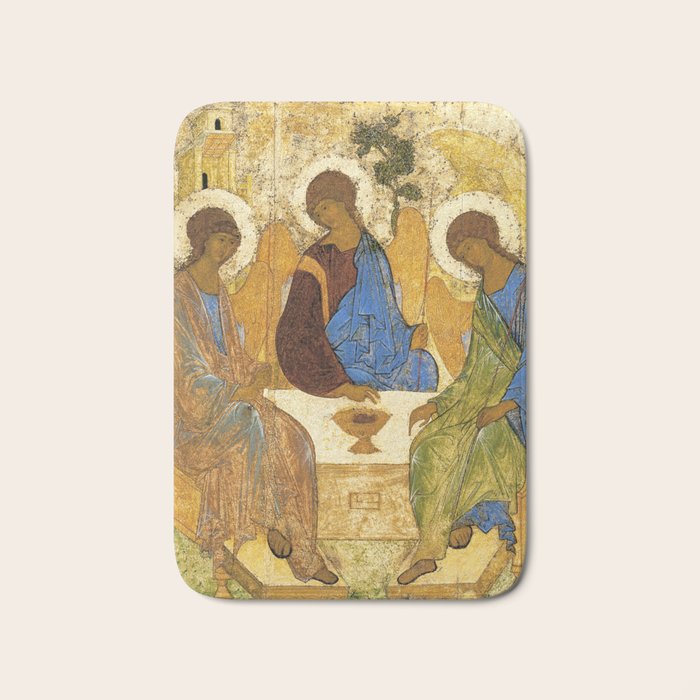 The Holy Trinity By Andrei Rublev Bath Mat Gallery Image 1