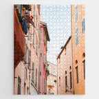 Colorful Street In Old Town Nice, France Photo | Architecture Of Europe Art Print | Digital Color Travel Photography Jigsaw Puzzle Gallery Image 1