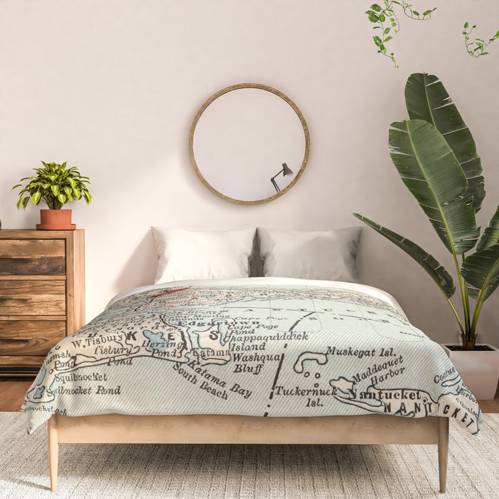 Vintage Cape Cod Map (1893) Comforter Gallery Image 3