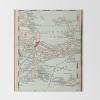 Vintage Cape Cod Map (1893) Throw Blanket Gallery Image 2