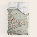 Vintage Cape Cod Map (1893) Comforter Gallery Image 6