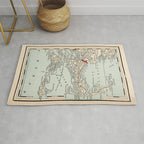 Vintage Cape Cod Map (1893) Rug Gallery Image 1