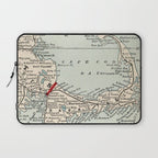 Vintage Cape Cod Map (1893) Laptop Sleeve Gallery Image 1