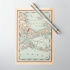 Vintage Cape Cod Map (1893) Wrapping Paper Gallery Image 1