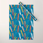 Colorful Ski Pattern Wrapping Paper Gallery Image 1