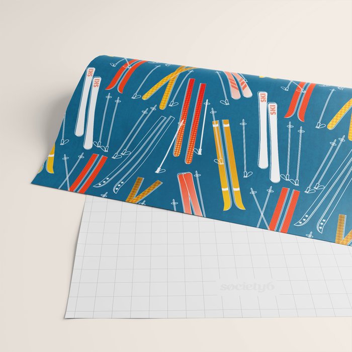 Colorful Ski Pattern Wrapping Paper Gallery Image 2