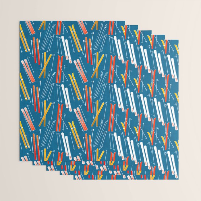 Colorful Ski Pattern Wrapping Paper Gallery Image 3
