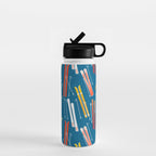 Colorful Ski Pattern Water Bottle Gallery Image 1