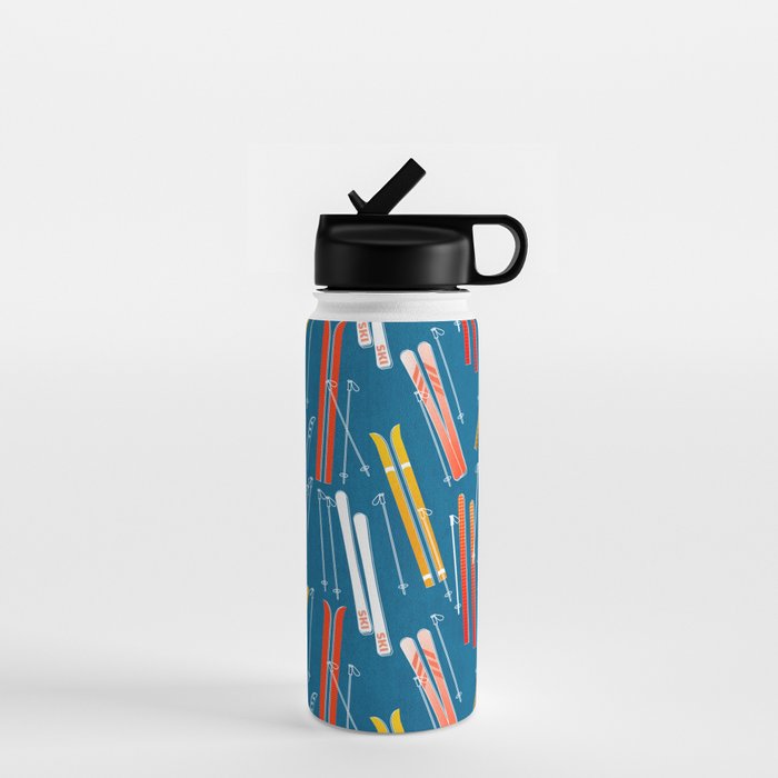Colorful Ski Pattern Water Bottle Gallery Image 1