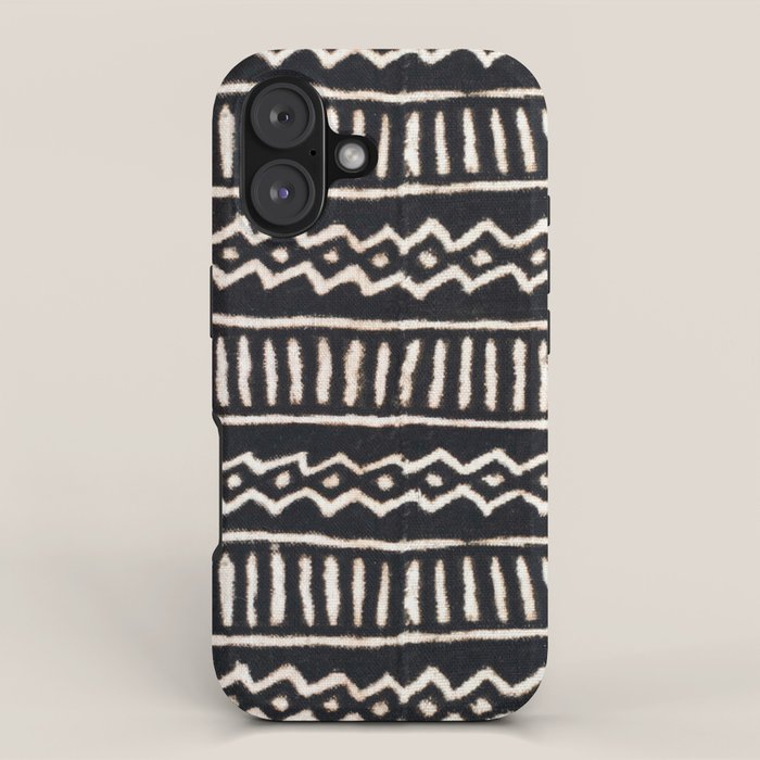 African Vintage Mali Mud Cloth Print iPhone Case Gallery Image 1