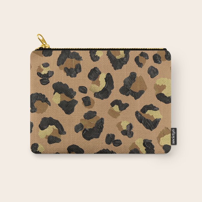 Leopard Print - Neutral & Gold Palette Carry All Pouch Gallery Image 1