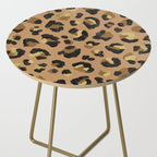 Leopard Print - Neutral & Gold Palette Side Table Gallery Image 2