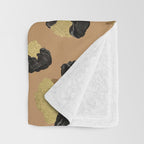 Leopard Print - Neutral & Gold Palette Throw Blanket Gallery Image 3