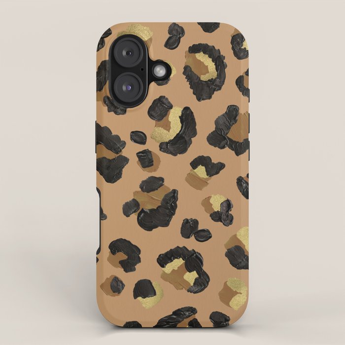 Leopard Print - Neutral & Gold Palette iPhone Case Gallery Image 1