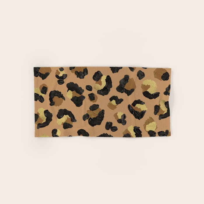 Leopard Print - Neutral & Gold Palette Towels Gallery Image 1