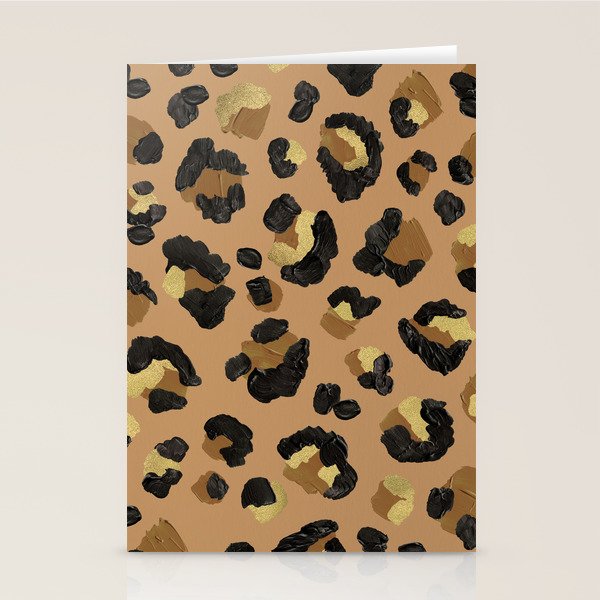 Leopard Print - Neutral & Gold Palette Stationery Card Gallery Image 2