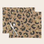 Leopard Print - Neutral & Gold Palette Placemat Gallery Image 1