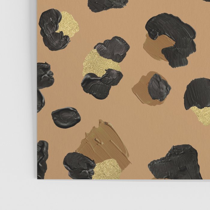 Leopard Print - Neutral & Gold Palette Poster Gallery Image 3