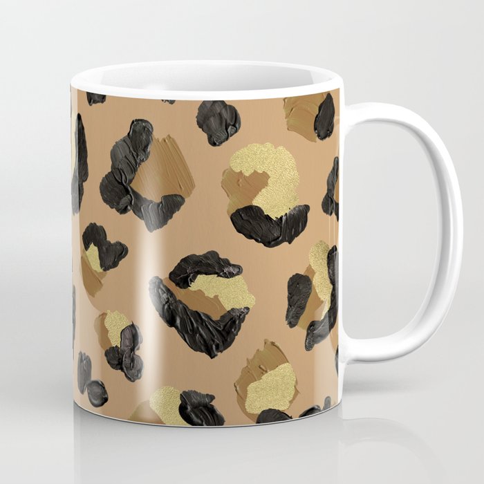 Leopard Print - Neutral & Gold Palette Coffee Mug Gallery Image 1