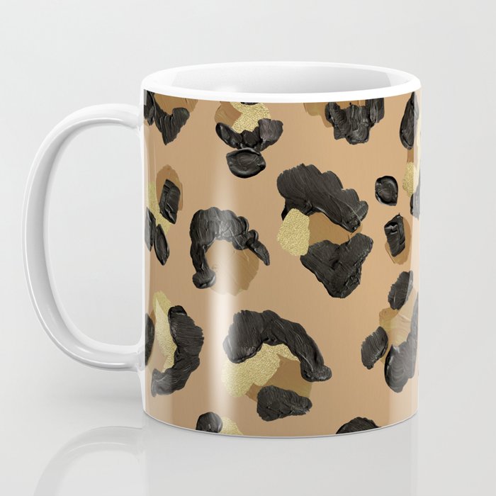 Leopard Print - Neutral & Gold Palette Coffee Mug Gallery Image 3