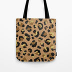 Leopard Print - Neutral & Gold Palette Tote Bag Gallery Image 1
