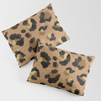 Leopard Print - Neutral & Gold Palette Pillow Sham Gallery Image 3