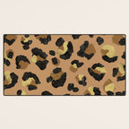 Leopard Print - Neutral & Gold Palette Desk Mat Gallery Image 3