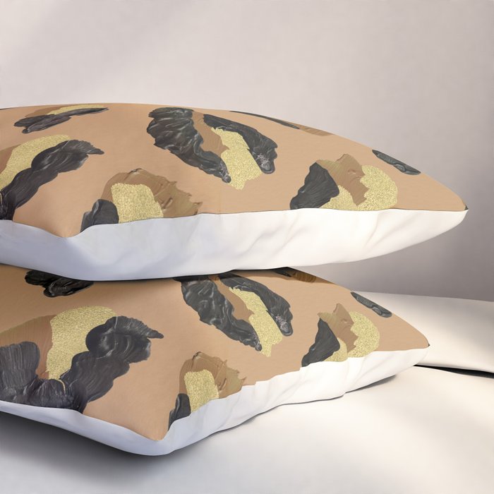 Leopard Print - Neutral & Gold Palette Pillow Sham Gallery Image 3