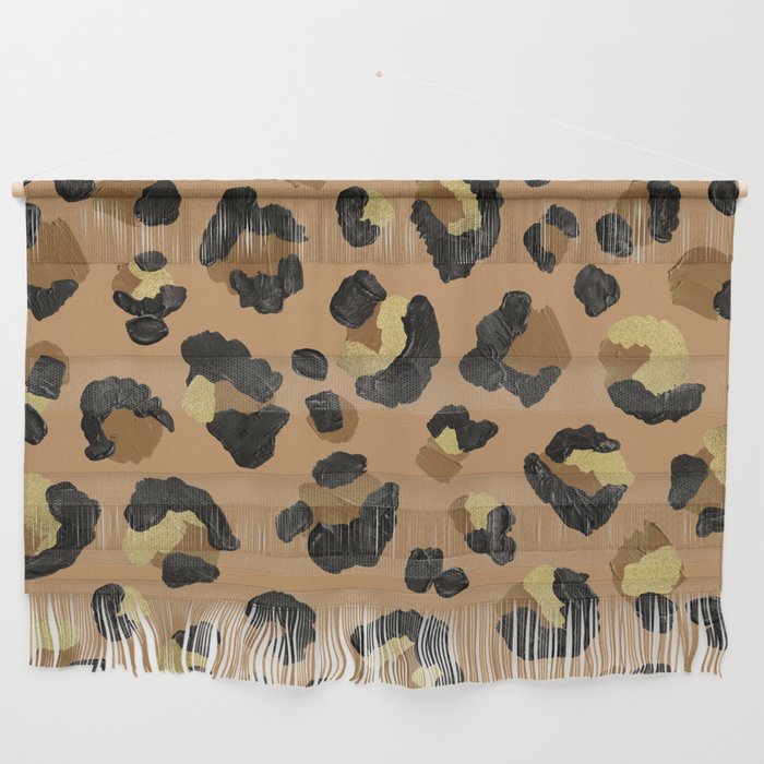 Leopard Print - Neutral & Gold Palette Wall Hanging Gallery Image 1