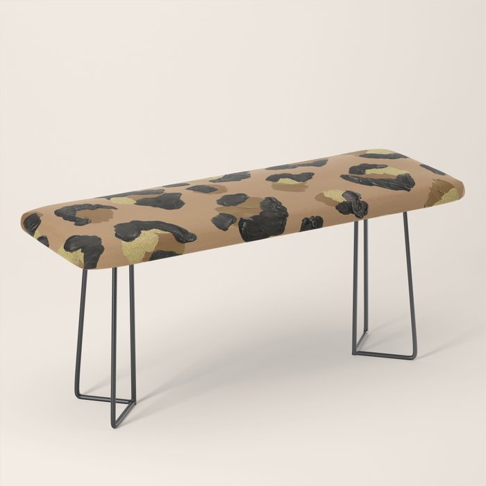 Leopard Print - Neutral & Gold Palette Bench Gallery Image 1