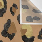 Leopard Print - Neutral & Gold Palette Wall Tapestry Gallery Image 3