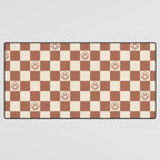 Smiley Face & Checkerboard (Milk Chocolate Colors) Desk Mat Gallery Image 3