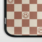 Smiley Face & Checkerboard (Milk Chocolate Colors) Laptop Sleeve Gallery Image 3