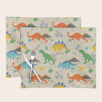 Jurassic Dinosaurs in Primary Colors Placemat Gallery Image 1