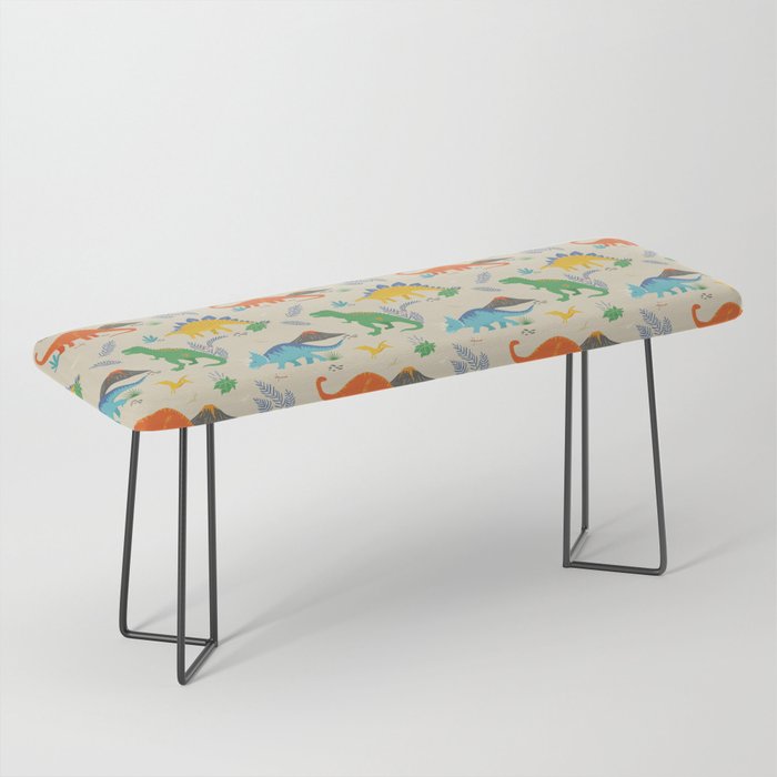 Jurassic Dinosaurs in Primary Colors Bench Gallery Image 1