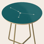 Cancer Zodiac Star Constellation Line Art Deep Teal Side Table Gallery Image 2