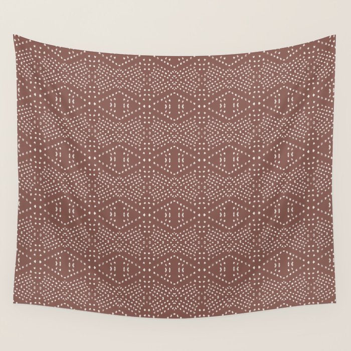 BOHO TILE CLAY Wall Tapestry Gallery Image 1