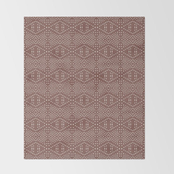 BOHO TILE CLAY Throw Blanket Gallery Image 2