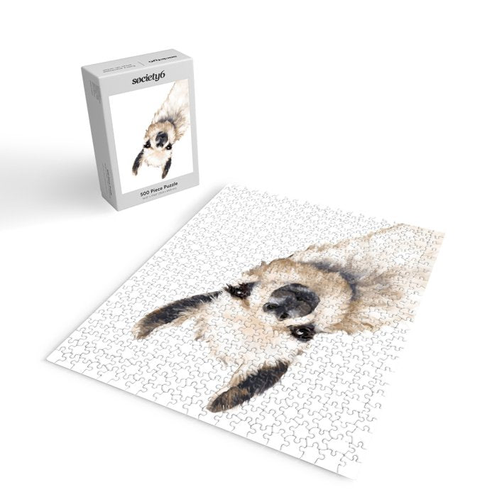 Sneaky Llama White Jigsaw Puzzle Gallery Image 2