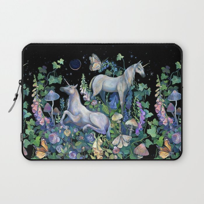 Unicorns Magical Rose Garden Laptop Sleeve Gallery Image 1