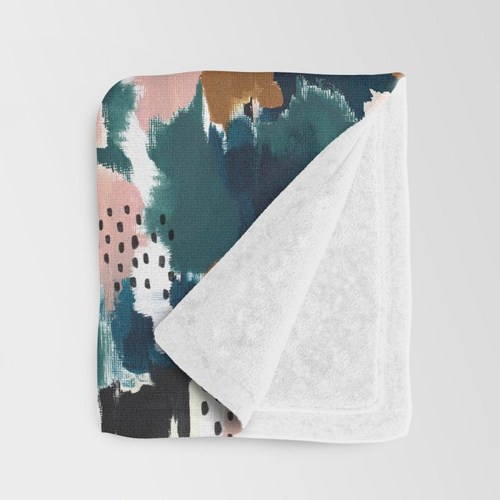 Brush Stroke Abstract Throw Blanket Gallery Image 3