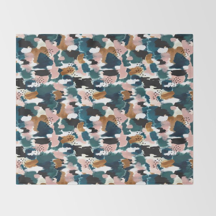 Brush Stroke Abstract Throw Blanket Gallery Image 2