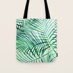 Tropical Fronds Abstract Design Tote Bag Gallery Image 1