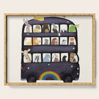 the rainbow bus Serving Tray Gallery Image 1