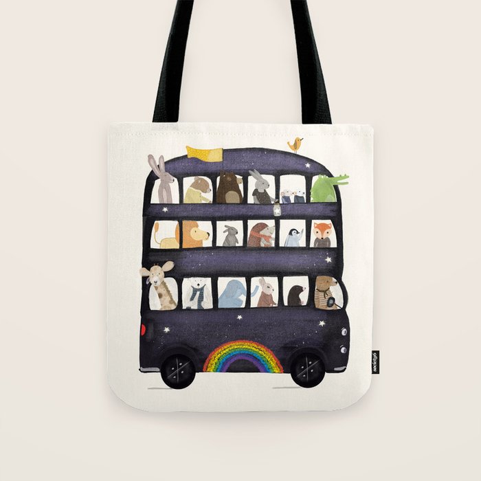 the rainbow bus Tote Bag Gallery Image 1