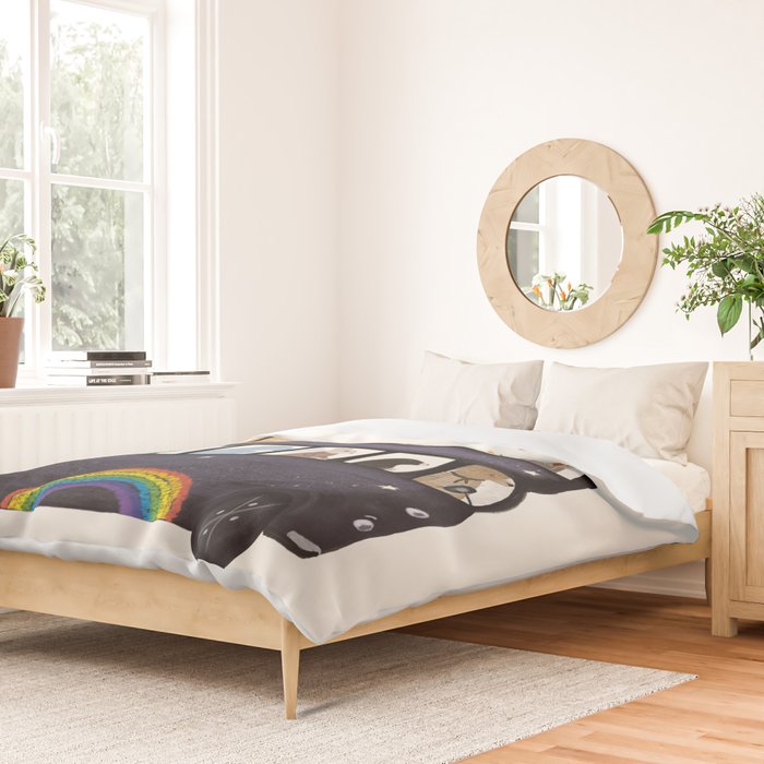 the rainbow bus Duvet Cover Gallery Image 2
