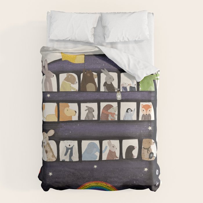 the rainbow bus Duvet Cover Gallery Image 6