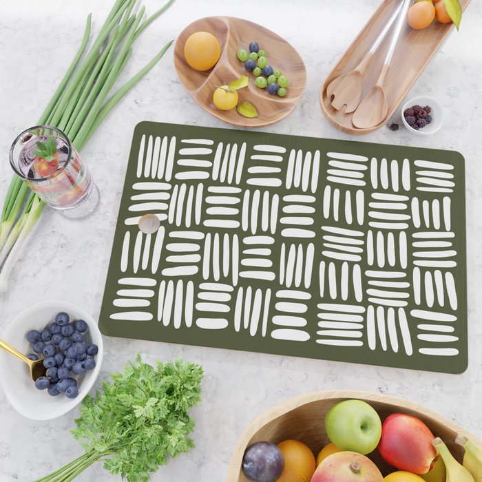 Boho (Olive Green) Cutting Board Gallery Image 2