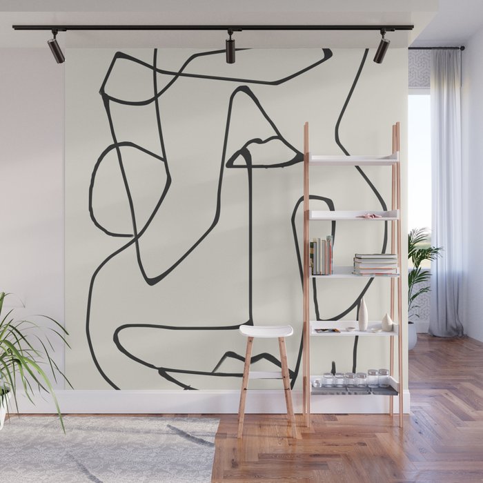 Abstract line art 36 Wall Mural Gallery Image 1