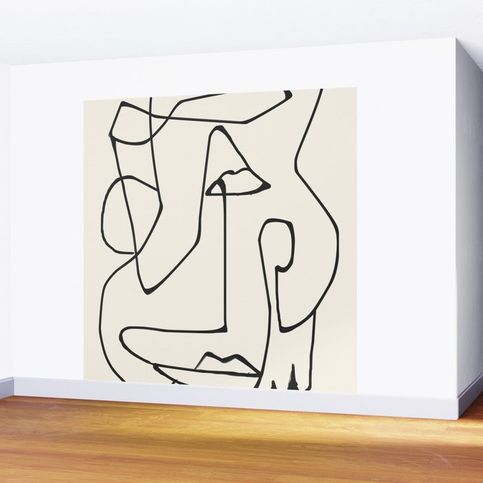 Abstract line art 36 Wall Mural Gallery Image 2